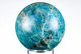 Bright Blue Apatite Sphere - Madagascar #198750-1
